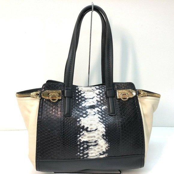 Authentic SALVATORE FERRAGAMO Gancini Shoulder Bag